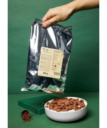  KoRo KoRo - Organic Double Chocolate Filled Cereal with 500g of Cocoa - Vegan Crunchy Cereal - Source of Fiber - As a breakfast topping or snack - Buy Online on GoSupps.com