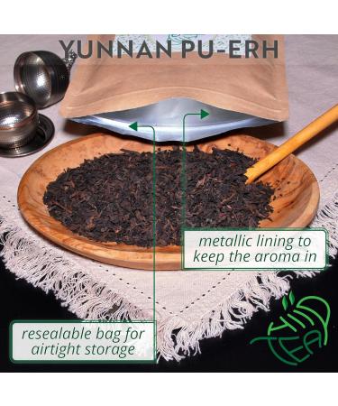 Yunnan Pu-Erh Premium Loose Leaf Black Tea - Fermented and Aged Chinese Tea (100g) - Buy Online on GoSupps.com