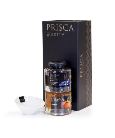 PRISCA Gourmet Box consisting of a Porcelain Calabaza Prisca Gourmet Sauce 230 g Balsamic Vinegar and Porto Wine 230 g