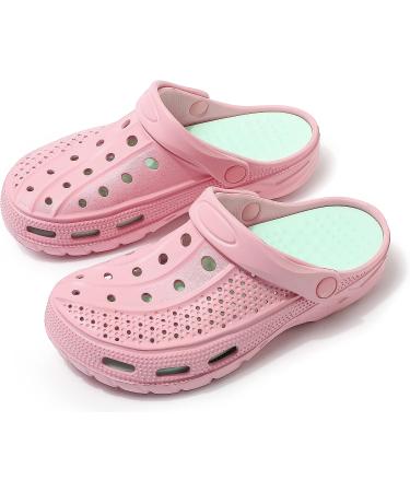 INMINPIN Orthopedic Garden Clogs with Arch Support & Plantar Fasciitis Insoles - Sweet Pink (Size 8-9 Women/6-7 Men) - Buy Online on GoSupps.com