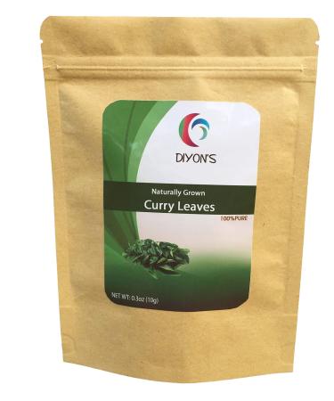 Organic Whole Air Dried Curry Leaves 0.3 oz ( 10 g ) 0.3 Ounce (Pack of 1)