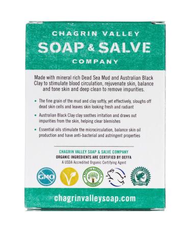 Buy Chagrin Valley Organic Natural Soap Bar - Dead Sea Black Clay | Eco-Friendly Vegan Handmade | Ship Internationally - Buy Online on GoSupps.com