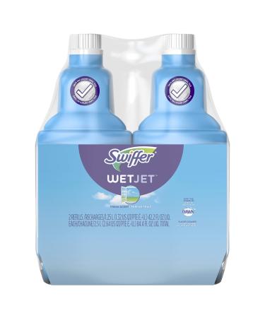 Swiffer Wetjet Hardwood Floor Mopping and Cleaning Solution Refills, All Purpose Cleaning Product, Open Window Fresh Scent, 42.2 Fl Oz (Pack of 2)