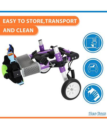 HeoBam Dog Wheelchair - for Small Dog Adjustable Dog Wheelchair for Hind Legs Rehabilitation Pet Rehabilitation Cart Handicap Wheels for Dogs Convenient Dog Wheelchair(XS(B)) - Buy Online on GoSupps.com