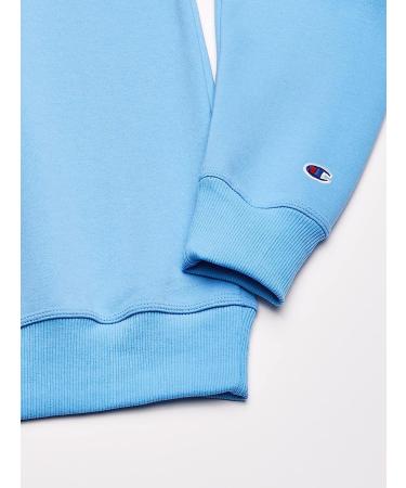 Champion Men's Powerblend Crewneck Sweatshirt - Swiss Blue C Logo - Buy Online on GoSupps.com