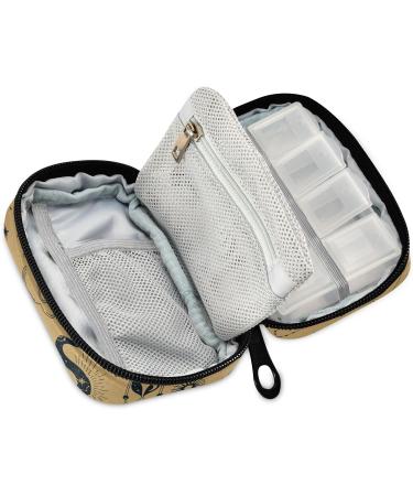 Magic Snake Sun Moon Pill Organizer | 7-Day Travel Pill Case | Compact & Modern Weekly Dose Pouch | Removable Compartments | Ideal for International Shipping - Buy Online on GoSupps.com