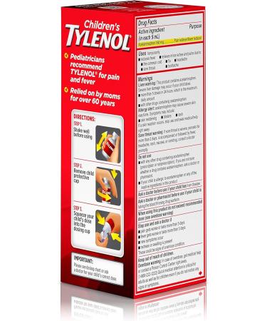 Tylenol Child Grape Suspension 4 oz - Fast-Acting Fever and Pain Relief - Buy Online on GoSupps.com
