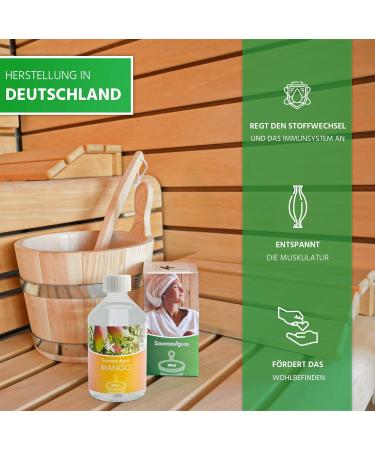 KK Sauna Infusion Concentrates PREMIUM - Mango Fragrance - 500ml Made in Germany - Wellness for Your Home - International Shipping Available - Buy Online on GoSupps.com