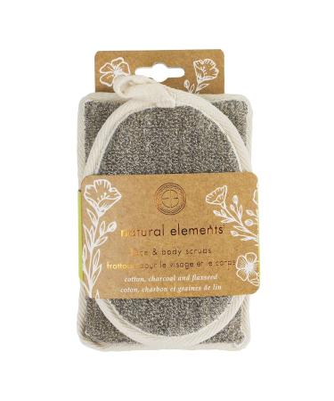 Natural Elements Body & Face Scrubs | Flaxseed & Charcoal Exfoliating Sponges for Deep Clean | International Shipping Available - Buy Online on GoSupps.com