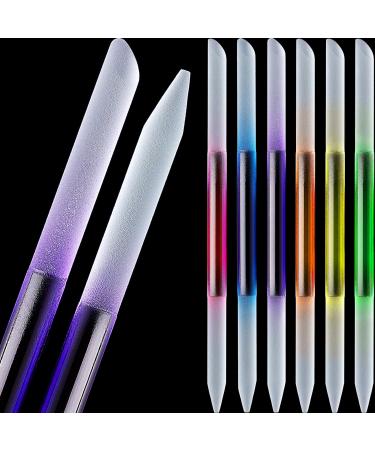 6 Pieces Glass Cuticle Pusher Glass Cuticle Stick Set Double Sided Crystal Glass Nail Files Manicure Pedicure Precision Filing Cuticle Remover (Pink, Blue, Purple, Orange, Yellow, Green) Yellow,orange,blue,green,pink,purple - Buy Online on GoSupps.com