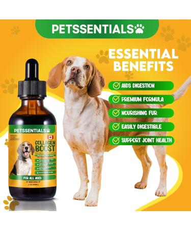 Collagen for Dogs Liquid Supplement 60ml | Natural Collagen Supplement for Dogs | Joint Health & Mobility Support | Promotes Healthy Skin & Coat | Supports Overall Well-Being | Natural Ingredients - Buy Online on GoSupps.com