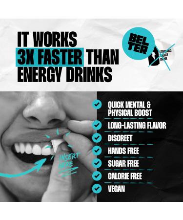 BELTER Fresh Mint Caffeine Pouches - 15 Count | Fast-Acting Zero-Calorie Energy Boost | 80mg Caffeine | Ideal for Sports Gym Gaming & Work - International Shipping Available - Buy Online on GoSupps.com