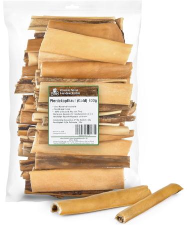 Buy Kaureks Natural Dog Treats - Horse Scalp 800g | Dental Care for Dogs | Premium Natural Chews - Buy Online on GoSupps.com