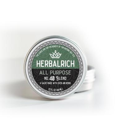 Herbalrich All-Purpose Natural Ointment 1.5 oz Ultra-Infused Herbal Salve 40+ Whole-Herb Complex for Muscles Joints Skin & Daily Recovery Handcrafted Low-Temp Slow-Infused No Chemical Fillers