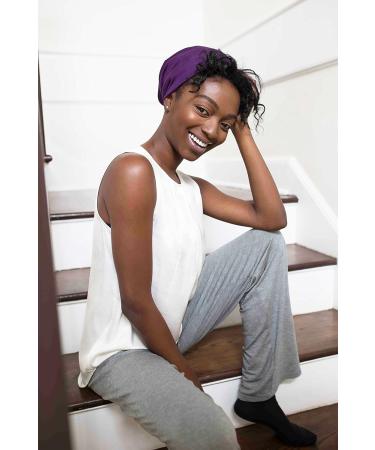 Grace Eleyae Women's Satin Lined Sleep Cap - Purple | Soft & Stylish Hair Care Beanie - Buy Online on GoSupps.com