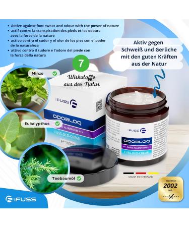  Mr. Fuss Mr. Fuss ODOBLOQ Deodorant Cream for Sweaty Feet and Strong Odors Aluminum-Free 100 ml Cream for Men and Women - Buy Online on GoSupps.com