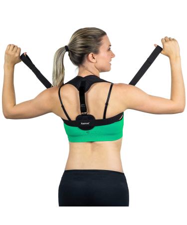 Posture Corrector by Ahktive - Adjustable & Comfortable for Teenagers Men and Women - Upper Back Brace - Correction for Hunching Slouching - Dowagers Hump Shoulder & Neck Pain Relief - Universal