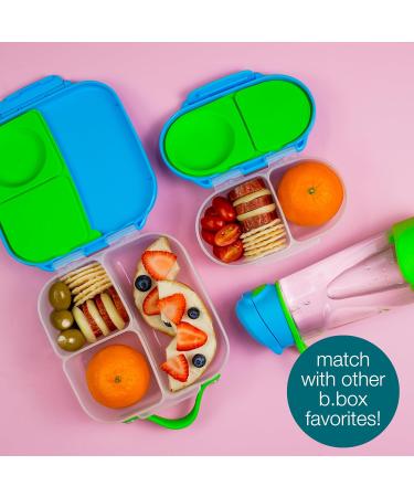 b.box Silicone Food Storage Container with Two Sealed Compartments - Reusable Snack Box for Kids (Blue Slate) - Buy Online on GoSupps.com