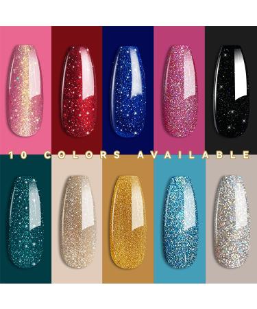 Likomey Gel Nail Polish 15ml - Colorful Black Glitter | Soak Off UV Gel for Salon & Home Manicures - Buy Online on GoSupps.com