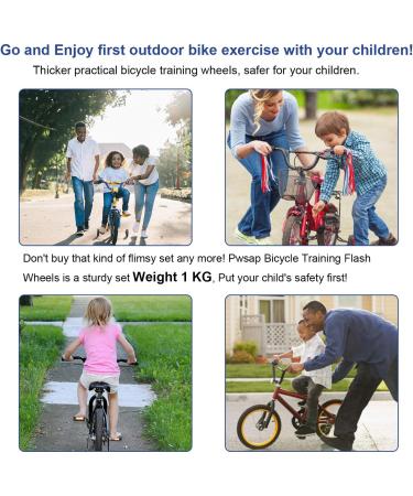 Buy PWSAP Bicycle Support Wheels - Adjustable Stabilizers for 12-20 Inch Kids' Bikes - Black Training Wheels for Safe Riding - Buy Online on GoSupps.com