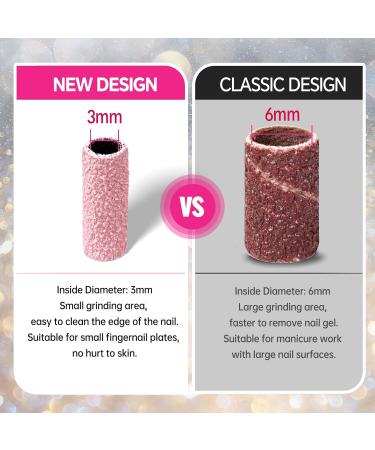 Sanding Bands for Nail Drill - 50 Pcs Pink Medium Grit with 3.1MM Mandrel Bit Set for Acrylic & Gel Nails - International Shipping - Buy Online on GoSupps.com