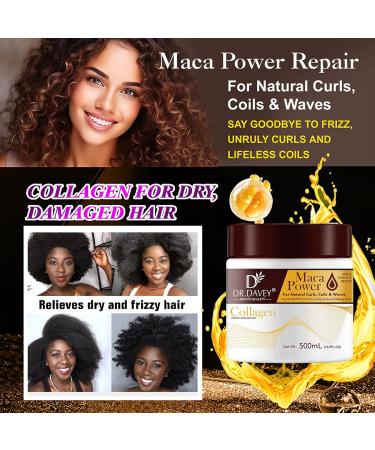 Collagen Hair Mask 500ml - Deep Repair Conditioning Treatment with Argan Oil for All Hair Types | Restore Dry Damaged Hair - Buy Online on GoSupps.com