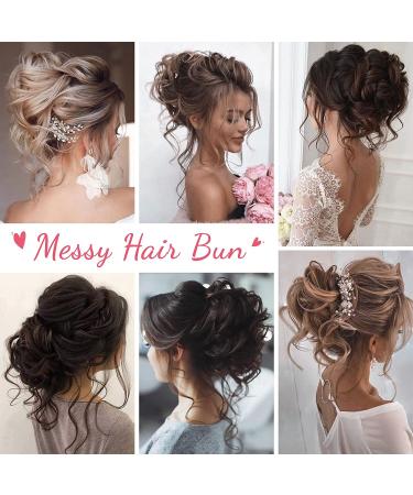 HOOJIH Messy Bun Hair Piece 2PCS - Tousled Updo Hair Bun Extensions for Women & Girls - Wavy Curly Hair Wrap Ponytail - Cool Light Blonde 2 Pack - Buy Online on GoSupps.com
