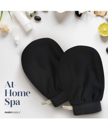 MainBasics Korean Exfoliating Mitts - Body Skin Exfoliator Glove for Dry Skin, KP Treatment, Tan Removal - 2 Pack - Buy Online on GoSupps.com