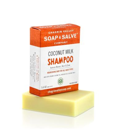 Chagrin Valley Shampoo Bar - Organic Unscented Coconut | Vegan SLS-Free Paraben-Free for Curly & All Hair Types | Eco-Friendly Recyclable Packaging - Buy Online on GoSupps.com
