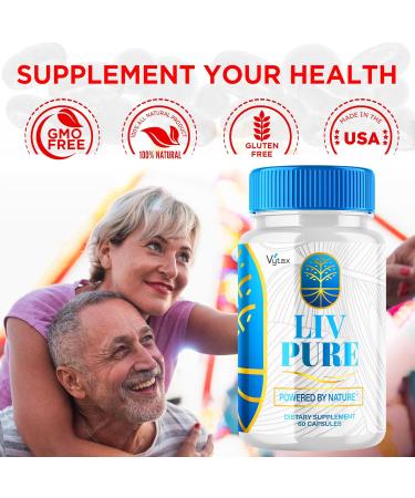 Liv Pure Capsules Liver Detox Pills LivPure Supplement - 5 Pack - By Vytax - Buy Online on GoSupps.com
