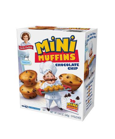 Little Debbie Chocolate Chip Mini Muffins - 20 Mini Muffins in 5 Pouches - Buy Online on GoSupps.com