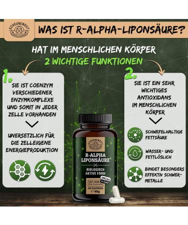Alpha Lipoic Acid 300mg - Vegan 120 Capsules | Certified Lab Tested | Optimal Bioavailability | Scheunengut  - Buy Online on GoSupps.com