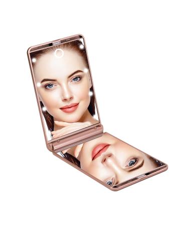 Impressions Vanity Touchup Dimmable LED Compact Mirror with Magnetic Closure  Vanity Makeup Mirror with Touch Sensor Switch and Magnifying Glass (Rose Gold) - Buy Online on GoSupps.com