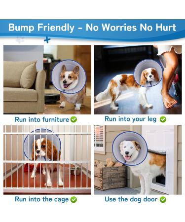 Boomaker Extra Soft Dog Cone Alternative After Surgery Breathable Dog Cones for Large Medium Small Dogs Lightweight Dog Recovery Collar for Pet Adjustable E-Collars for Dog Elizabethan Collar (XL) XL Grey - Buy Online on GoSupps.com
