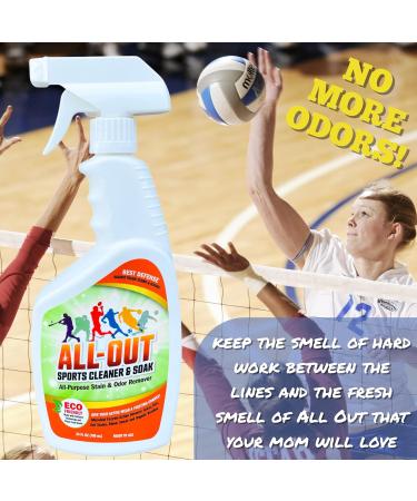 All Out Sports Stain Cleaner - Long-Lasting Formula for Shoes Jerseys Helmets & More | 24 Oz Spray Bottle | Effective Stain Removal for Sports Equipment - Buy Online on GoSupps.com
