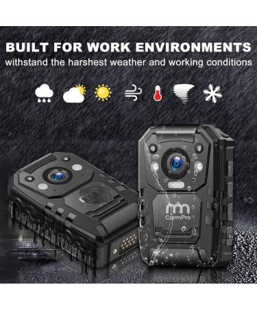 32G Memory CammPro I826 Police Body Camera | 1296P HD Portable Waterproof Cam with Night Vision & GPS for Law Enforcement and Security Personnel - Buy Online on GoSupps.com