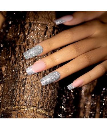RARJSM Reflective Glitter Gel Polish - Silver Holographic Nail Art Varnish for Salon & DIY - Sparkling Iridescent Shimmer RAR705 - Buy Online on GoSupps.com
