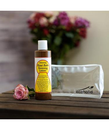 Maui Babe Browning Lotion 8oz + Ecoholid Travel Bag - Indoor/Outdoor Suntan Lotion - 1 Pack - Buy Online on GoSupps.com