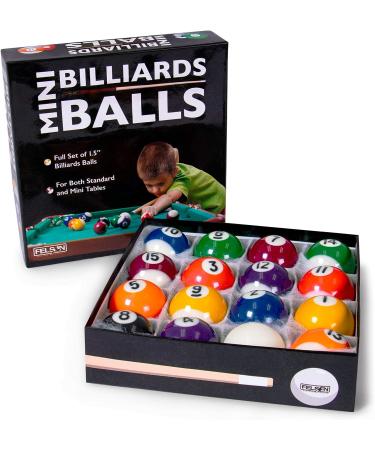 Mini Pool Balls - 1.5 Real Resin Balls for Tabletop Miniature Billiards Tables - Buy Online on GoSupps.com