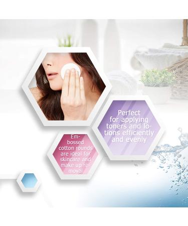 Dukal Cotton Rounds - Pack of 80 Cosmetic Cotton Pads for Face - 100% Cotton Makeup Pads - Hypoallergenic, Soft & Durable - Buy Online on GoSupps.com