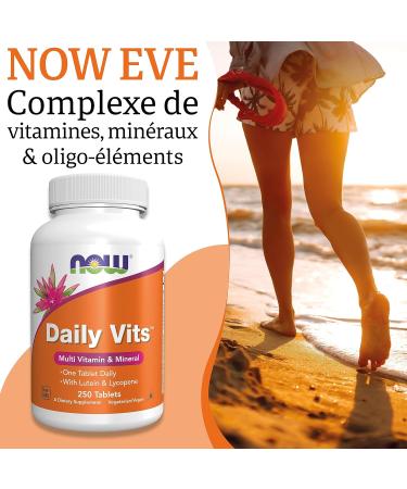 Now Foods Daily Vits Daily Vitamins Multivitamins 250 Vegan Tablets Lab Tested Gluten Free Soy Free Vegetarian Non-GMO - Buy Online on GoSupps.com