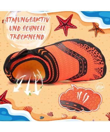 Ieilulu Children's Bathing Shoes - Velcro Water & Swimming Shoes for Girls - 28 EU Orange - Buy Online on GoSupps.com
