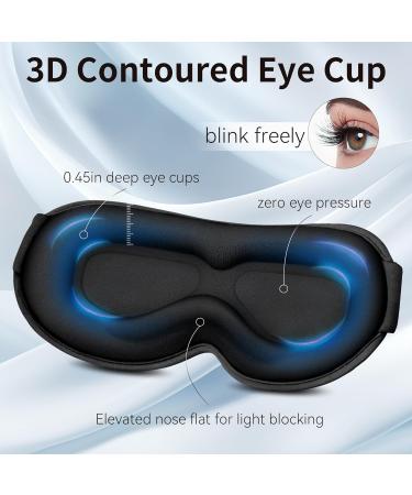 3D Contoured Blackout Sleeping Mask - Eye Comfort for Lash Extensions Travel & Meditation - No Pressure Blindfold - Star Design for Men & Women - Buy Online on GoSupps.com