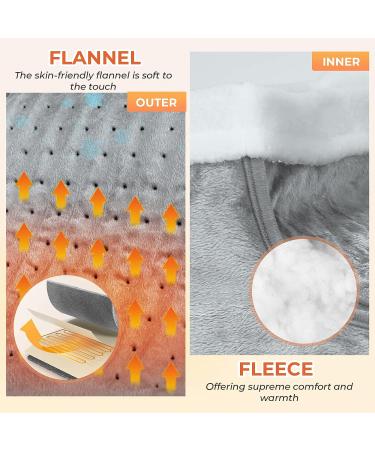 Electric Heated Foot Warmer Pad | 4 Timer & 6 Heat Settings | Detachable & Washable | for Men and Women | 13x12x9 Grey - Buy Online on GoSupps.com