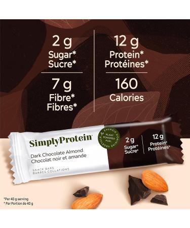 Simply Protein Ready-To-Drink Chocolate Plant Protein Shake 330mL Bottle Pack of 4 High Protein & Dark Chocolate Almond Protein Bars Gluten Free Vegan High Protein Snacks 4 Count - Buy Online on GoSupps.com