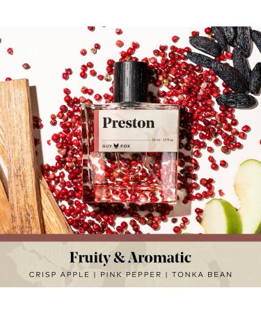 GUY FOX - Preston - Cologne For Men | Crisp Apple Pink Pepper & Tonka Bean | Bright Aromatic Men's Cologne | Men's Fragrance | 1.7 Fl Oz - Buy Online on GoSupps.com