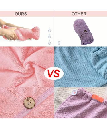 ACKSONSE HAARTURBAN Quick-Drying Turban Towel Set for Women - Microfiber Hair Towels (Pink Bandanas & Headband) - Buy Online on GoSupps.com