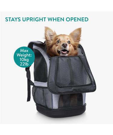 Navaris 2-in-1 Convertible Carrier and Cat or Dog Backpack - Hand Carry or Wear Front or Back - Up to 10 kg (22 lbs) - 30 x 30 x 46 cm (11.8" x 11.8" x 18.1") - Buy Online on GoSupps.com