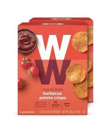 WW Barbecue Potato Crisps - Gluten-free, 2 SmartPoints - 2 Boxes (10 Count Total) - Weight Watchers Reimagined Barbecue 0.74 Ounce (Pack of 10)