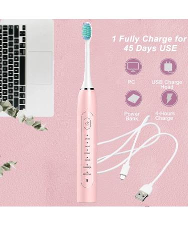 Sonic Electric Toothbrush for Kids and Sensitive Adults - Gentle Brushing, 4 Medium Brush Heads, Fast Charge - Rechargeable for Girls and Boys - Buy Online on GoSupps.com